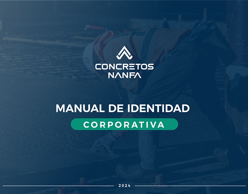 Manual de identidad corporativa de Concretos Nanfa diseñado por Partum